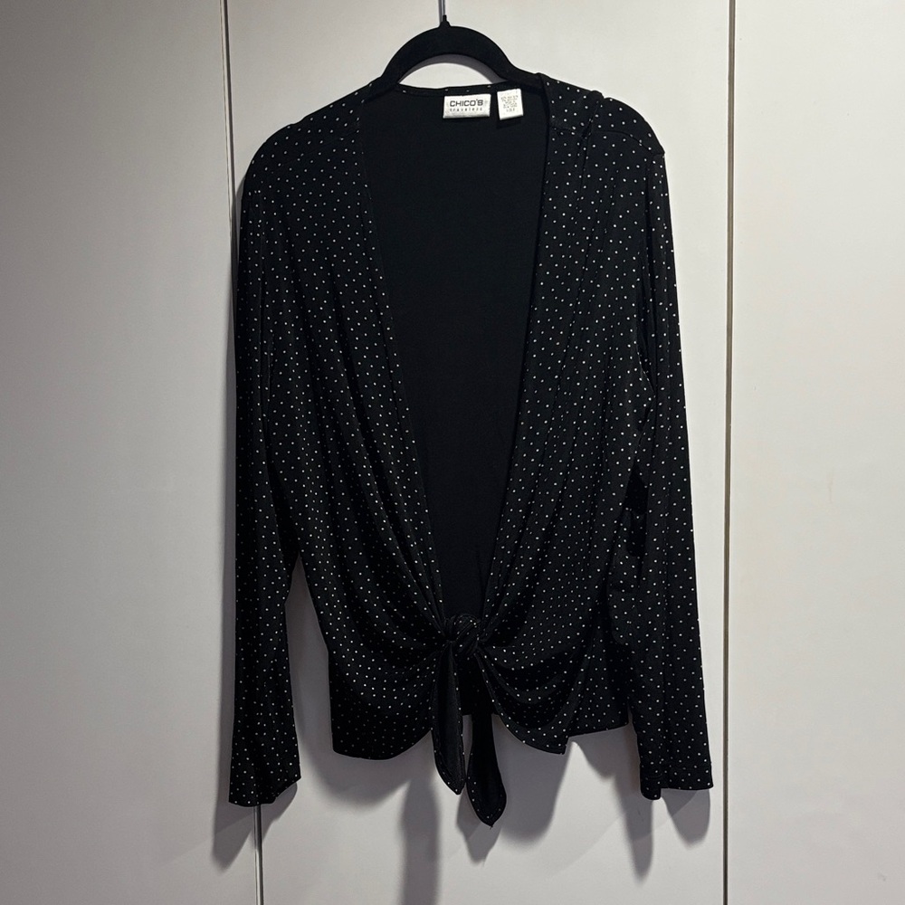 Chico's‎ Black and White Cardigan
